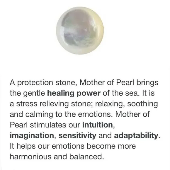 NEW⚜️MOTHER OF PEARL Teardrop Pendant Necklace - Picture 8 of 9